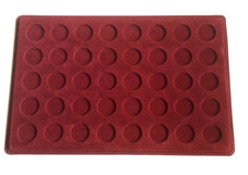 Red Coin Tray with Clear Cover