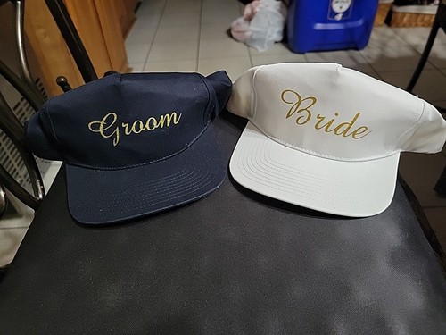Bride and groom caps hats - groom,