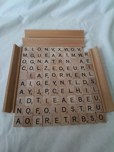 Vintage wooden scrabble - vintage,