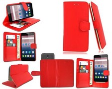 New Genuine Black Pink Leather Flip Wallet Phone Case Cover For Doro 8035 (5'')