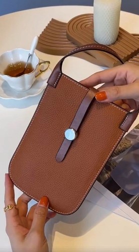 Genuine leather phone - leather, holder