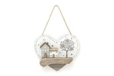 Wooden Houses Heart Sign Wall