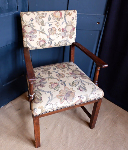 Antique oak armchair georgian - armchair,
