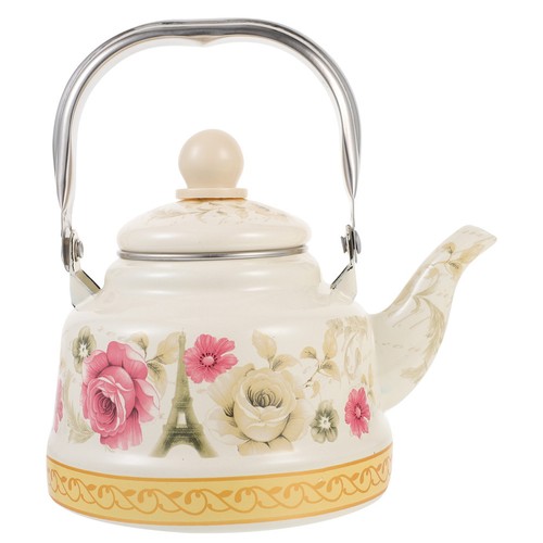 Household enamel tea pot - enamel,