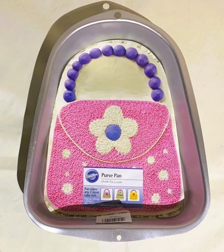 Wilton handbag cake tin purse - cake,
