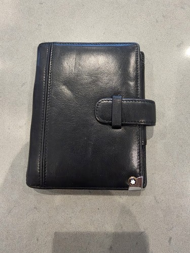 Montblanc black leather - black,