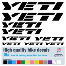 Yeti bike labels / decals / stickers, 5+ years external quality (24 pack)
