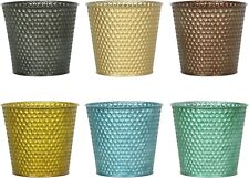 Set of 6 Coloured Galvanized