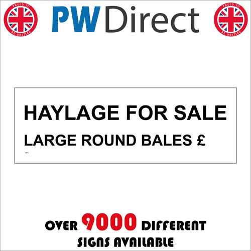 Sign haylage for - for, large