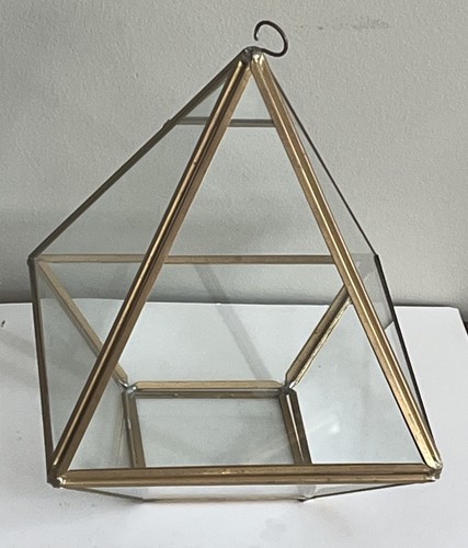 Vintage brass glass - &,