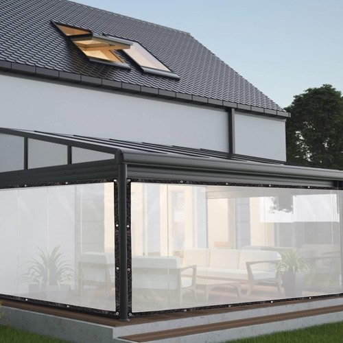 Clear waterproof tarpaulin - clear,