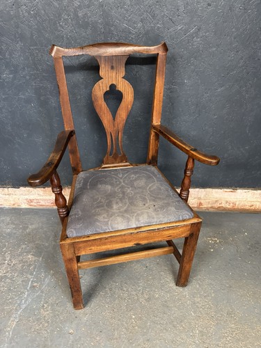 Antique armchair oak - armchair, carver