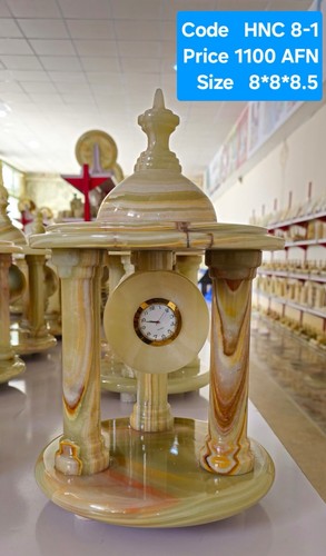 Onyx stone marble - clock, for
