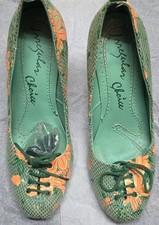 Irregular Choice Women's Heel Leather Shoes Size 41~ Green Mix ~ Worn Once!
