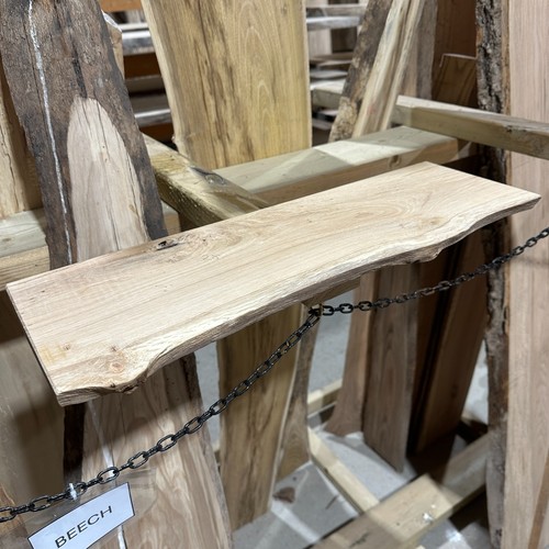 Oak shelf waney live - live, edge