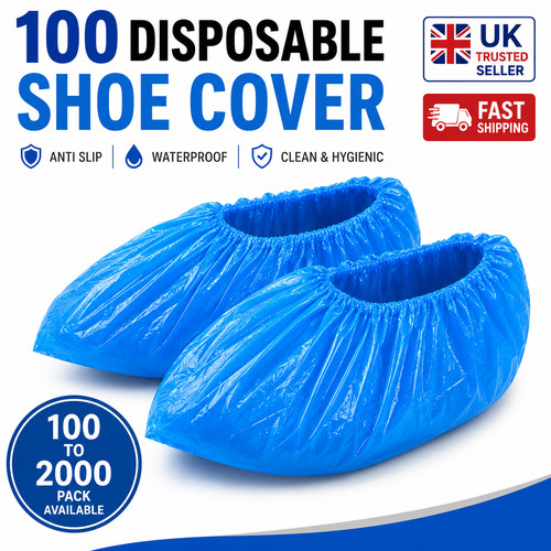 100 disposable shoe cover - shoe, blue