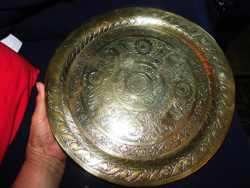 Vintage solid brass - brass, tray