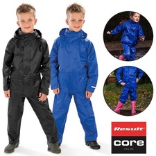 Kids Waterproof Rain Suit Boys Girls Rainwear Jacket Trouser Puddle Children Set