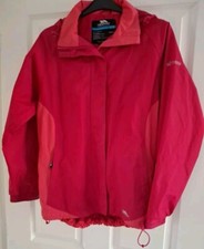 Trespass Ladies Red Mix Waterproof Windproof  Jacket Tres-Shield Size Large