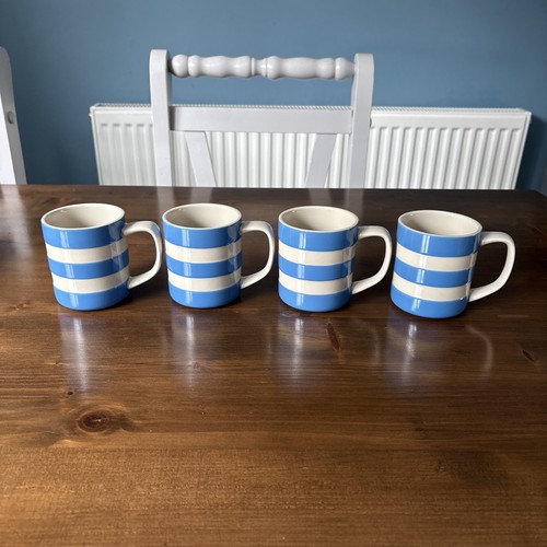 Green cornishware 4x 10oz - t,