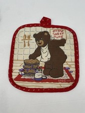 Vintage Square Oven Mitt Bear