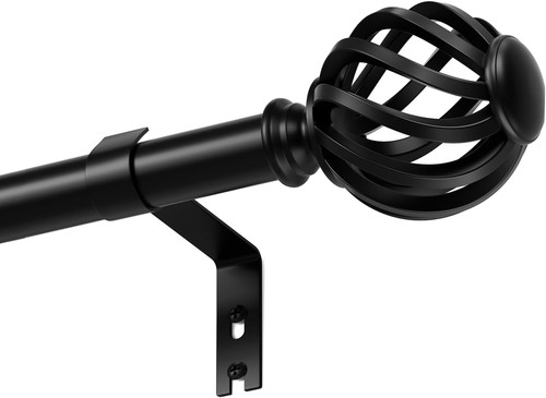 Black curtain poles for eyelet - for,