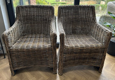 PAIR of Natural Wicker