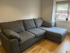 M&S Grey Fabric Corner Sofa