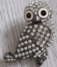 Vintage Antique Gold Tone Owl