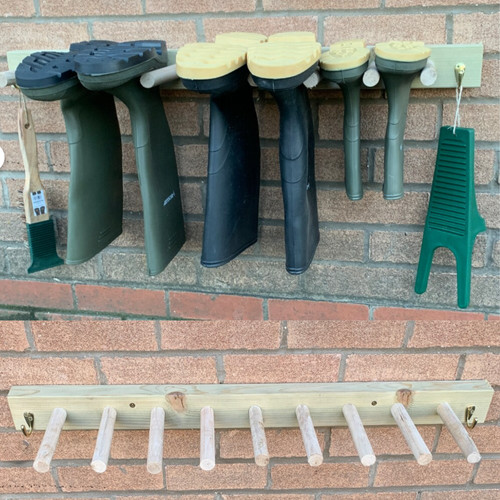 Wall mounted wooden welly - wall, boot