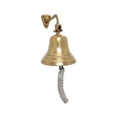 Brass Ship 6 inch Bell Wall Mounted Nautical Marine Last Orders Bell with Rope