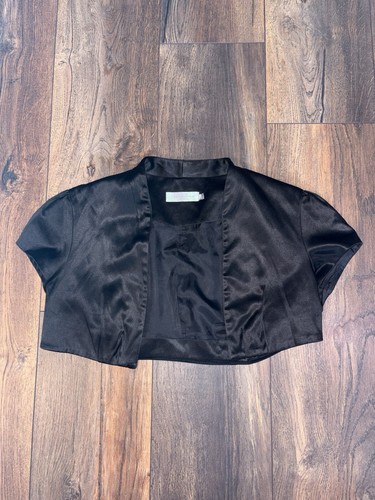 Red herring black satin - black, bolero