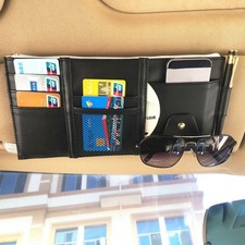 1PC Car Sun Visor Leather