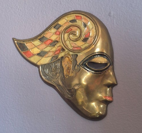 Vintage brass deco - brass, wall