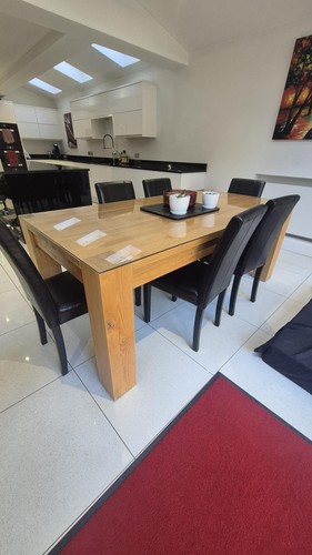 Solid oak dining - oak, table