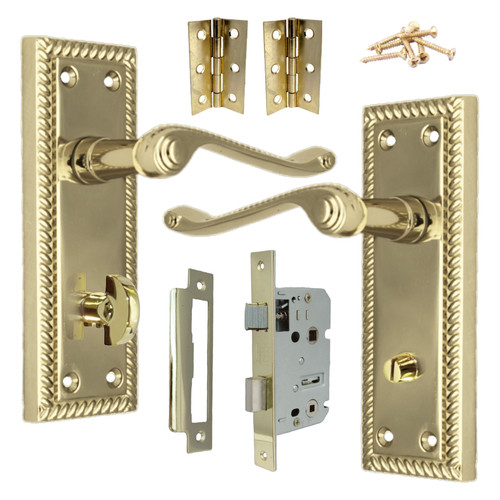 Georgian door handle brass - georgian,
