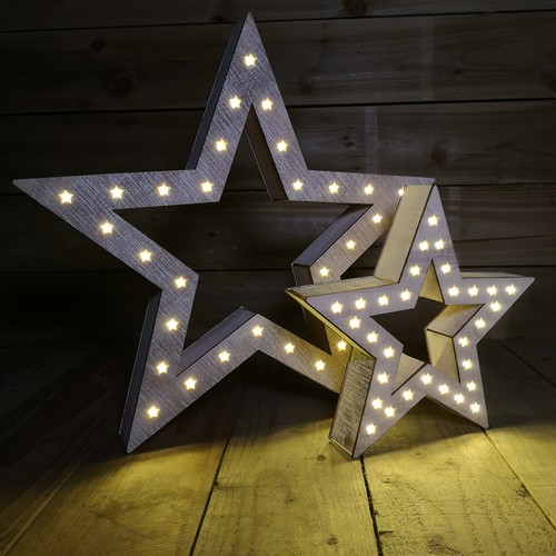 Set wooden battery stars - set, 2