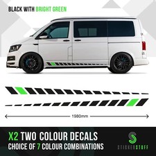 Van Side Stripes Vinyl Decal Suitable for VW Transporter two colour Customisable
