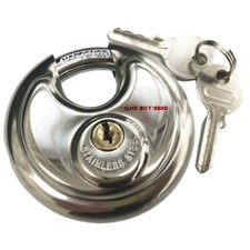 70mm STAINLESS STEEL DISC LOCK LOCKS VEHICLE VAN VAULT TOOL SAFE SECURITY BOXES 