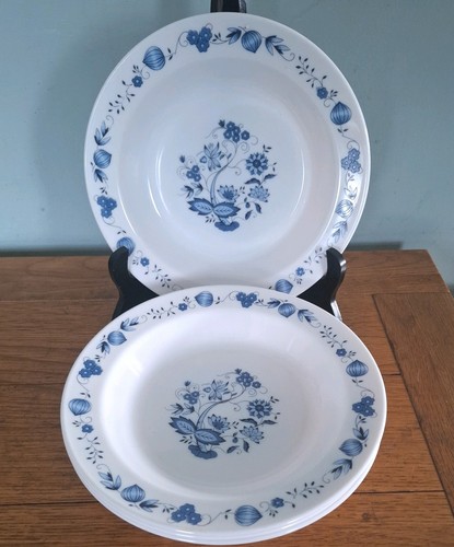 Arcopal soup bowls - arcopal, blue