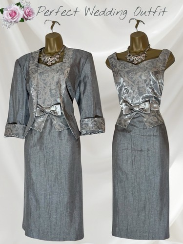 Roman size grey jacquard - 12, 16