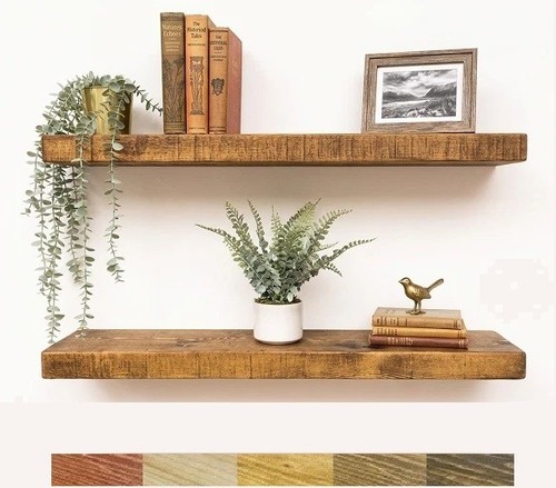 Rustic floating shelf - rustic,