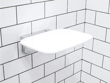 Evekare Fold away White Wall-mounted Shower seat 70 x 365mm. Bargain. £60 on B&Q