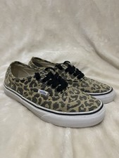 Vans Authentic Van Doren Leopard Print Trainers Size UK 5.5