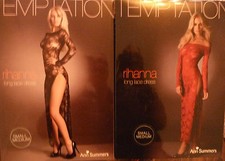NEW LADIES ANN SUMMERS RIHANNA LACY BODY DRESS SEXY GOWN RED + FREE GARTER !