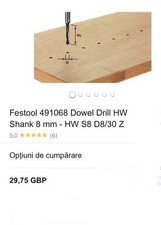 Festool Dowel drill HW shank 8