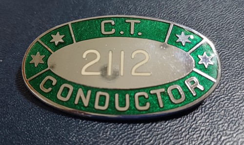Vintage bus conductor badge - vintage, *bus