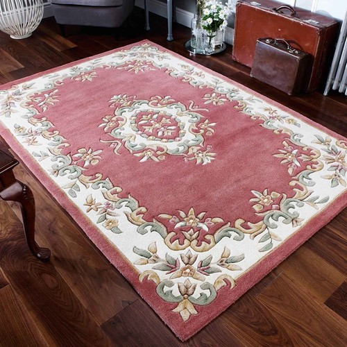 Aubusson design 100 wool rug - aubusson, 100%