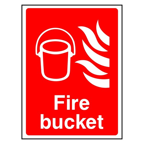 Fire bucket sign sticker - sign, |