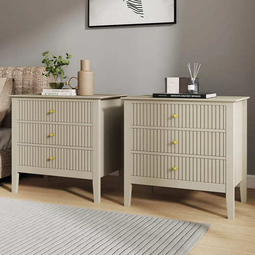 Pair large drawer bedside - pair,